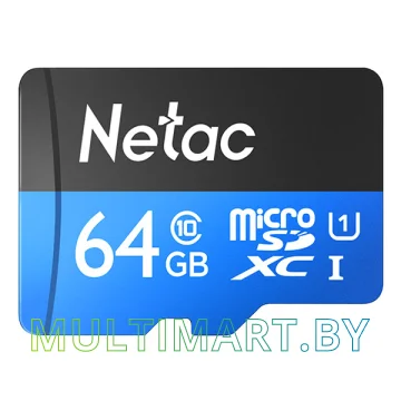 Карта памяти Netac P500 Standard microSDXC 64GB NT02P500STN-064G-S